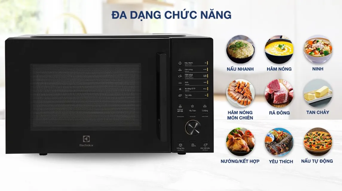 L&ograve; vi s&oacute;ng Electrolux với chức năng đa dạng