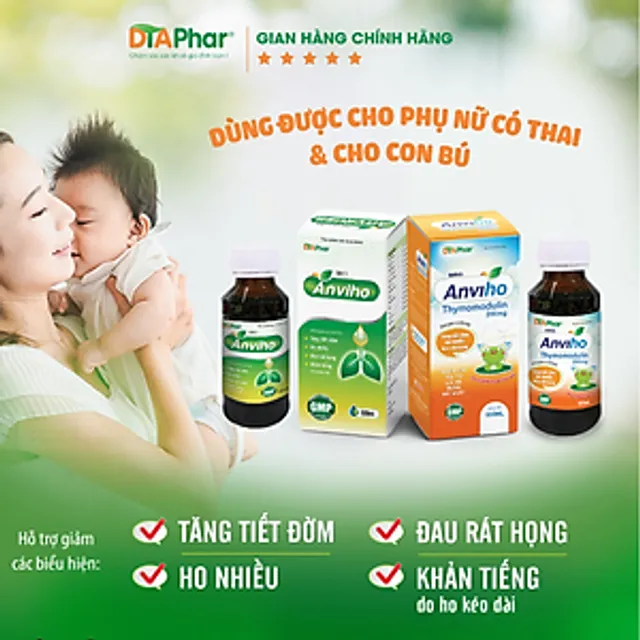 Thiết kế của sản phẩm Kh&ocirc;ng Vỏ Siro ho sản phẩm thảm thực ANVIHO