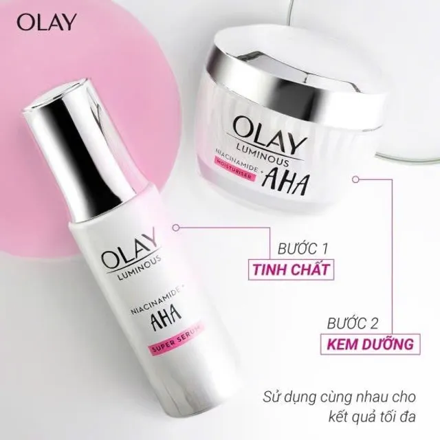 Combo Olay Luminous Niacinamide + AHA Moisturiser 3