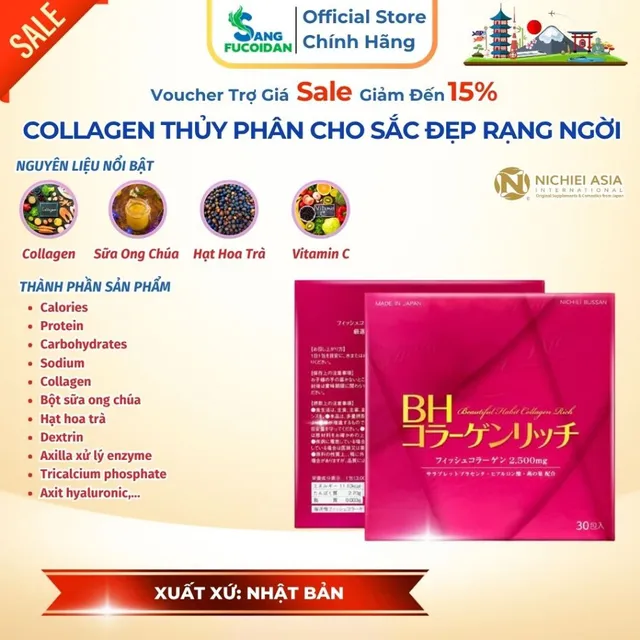 Th&agrave;nh phần tự nhi&ecirc;n từ BH Collagen Rich