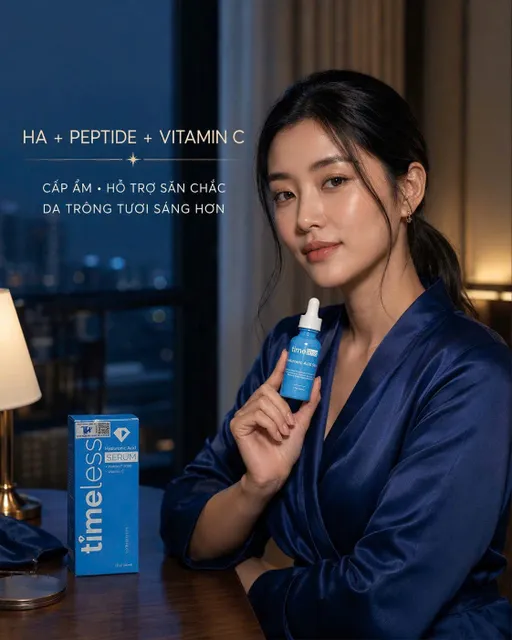 sử dụng serum dưỡng da Timeless