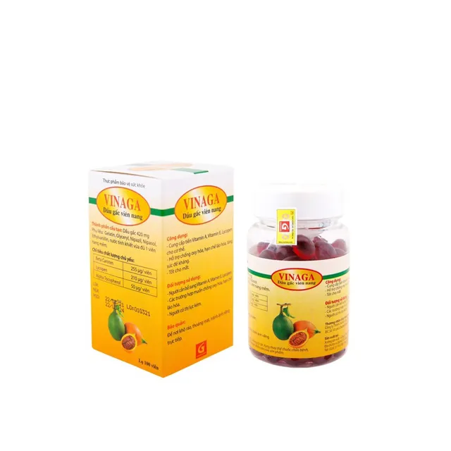 Dầu gấc vi&ecirc;n nang Vinaga