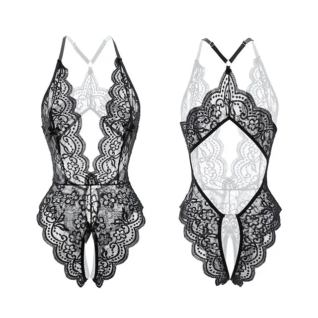 Bodysuit Ren Hoa Xẻ Ngực Sexy Gợi Cảm