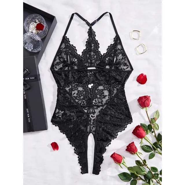 Bodysuit Ren Hoa Xẻ Ngực Gợi Cảm