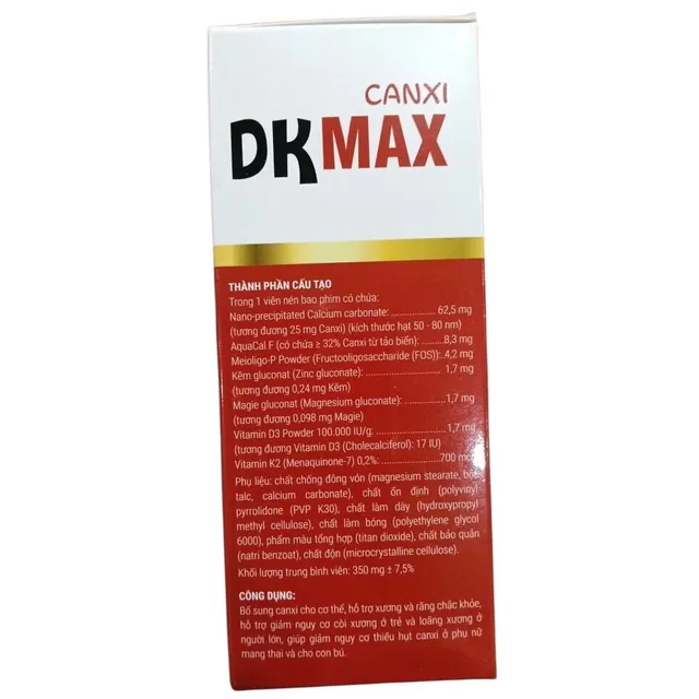Vi&ecirc;n uống CANXI DK MAX