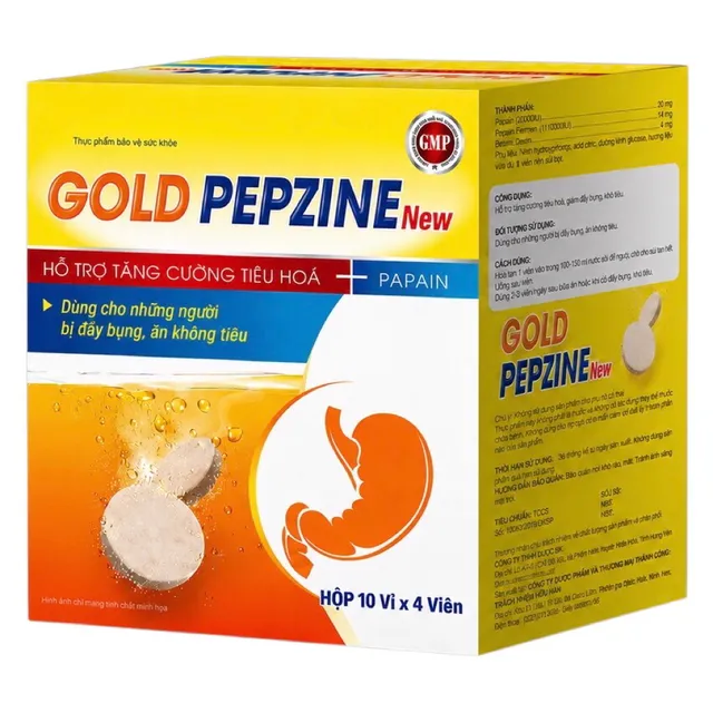 Sủi ti&ecirc;u ho&aacute; Gold Pepzine New