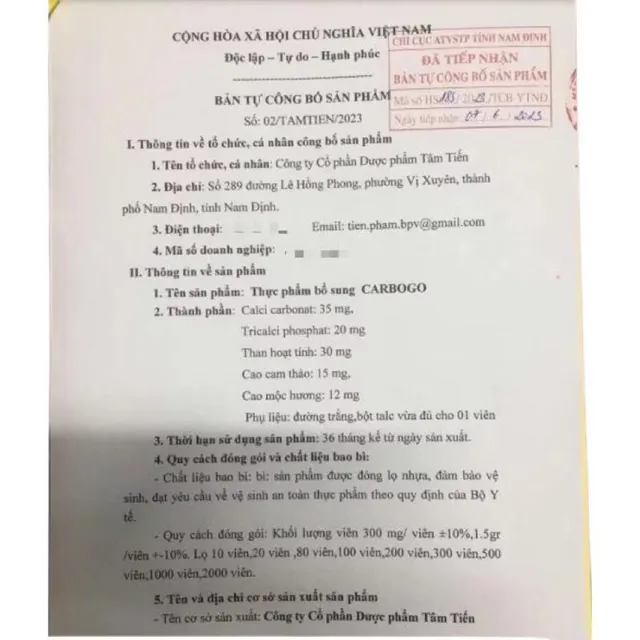 Vi&ecirc;n uống CARBOGO