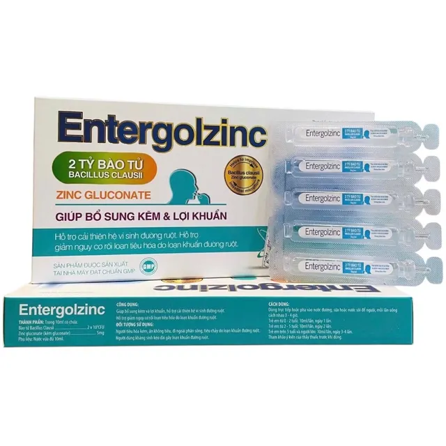 Men vi sinh Entergolzinc Akopha hộp 20 ống