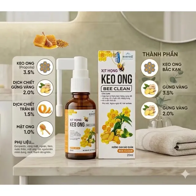 Xịt Họng Keo Ong Bee Clean 20ml