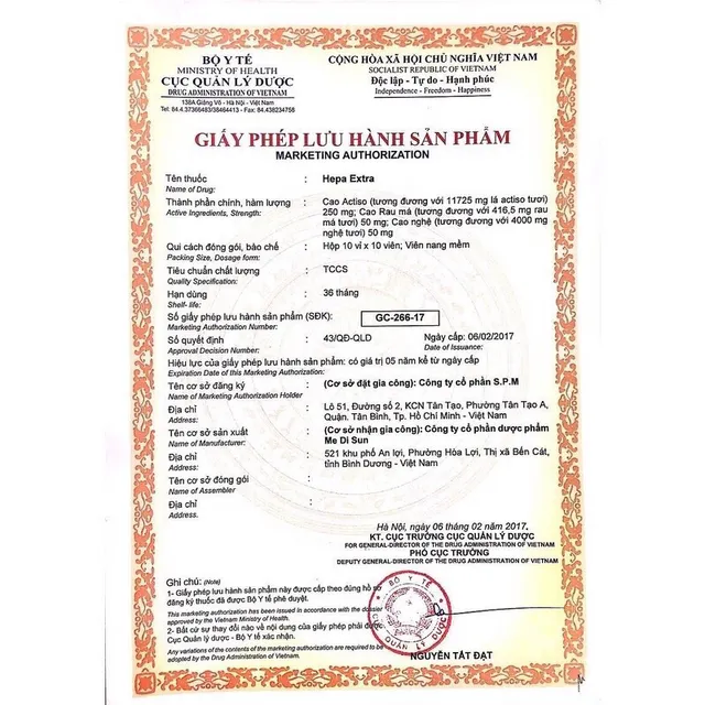 Vi&ecirc;n uống bổ gan HEPA EXTRA