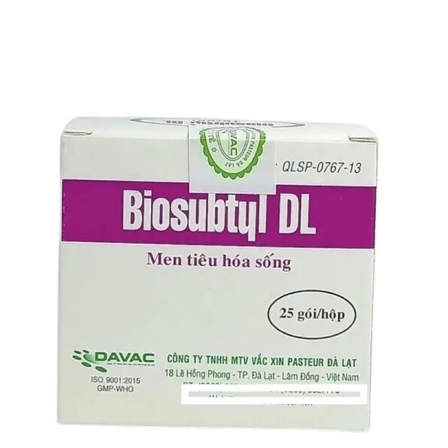 Men ti&ecirc;u h&oacute;a Biosubtyl DL - Hộp 25 g&oacute;i