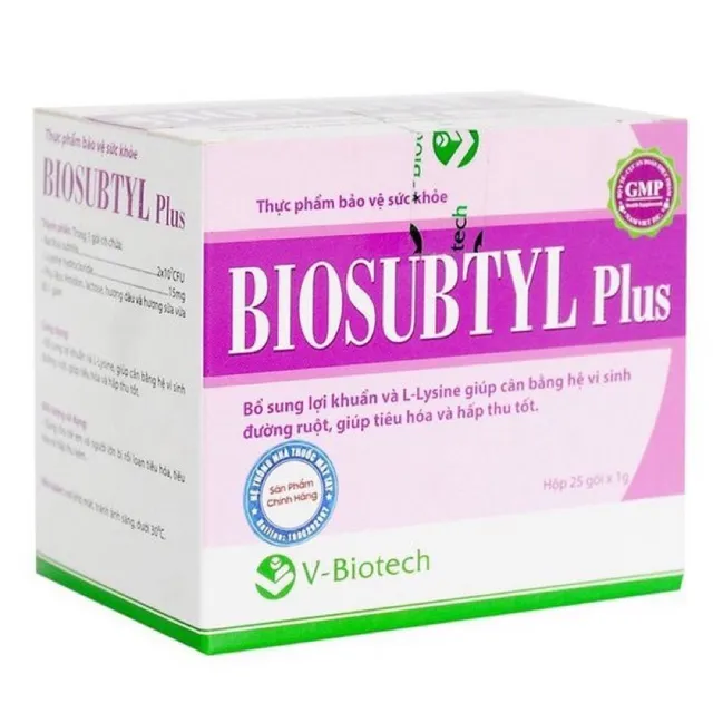 Th&agrave;nh phần Men vi sinh BIOSUBTYL Plus