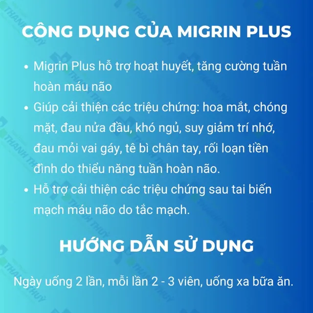 Vi&ecirc;n uống bổ n&atilde;o Migrin Plus
