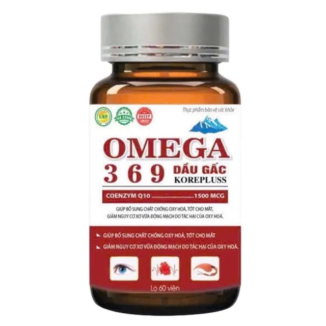 Vi&ecirc;n uống Omega 369 Dầu Gấc Korepluss chất lượng