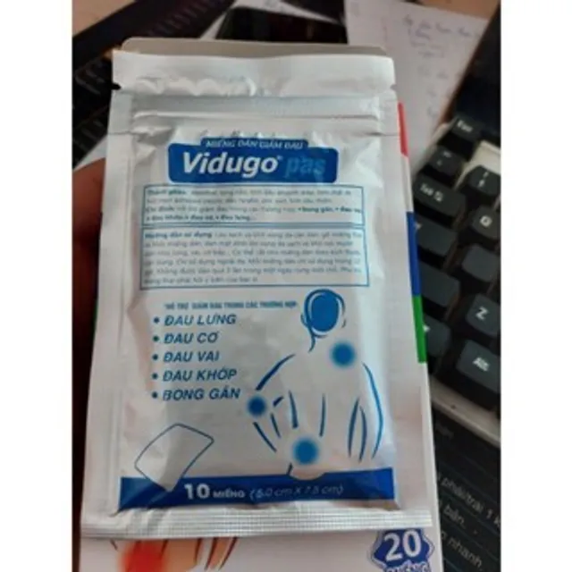 Hộp Miếng d&aacute;n giảm đau VIDUGO pas