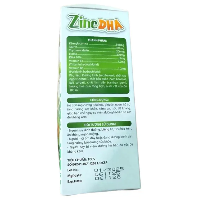 Siro bổ sung kẽm ZinC DHA Kẽm Gluconate