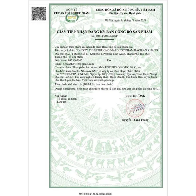 Men vi sinh Enterprobiotic BAK