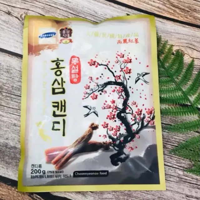 Kẹo hồng s&acirc;m kh&ocirc;ng đường Cheonnyeonae Food Bịch 200g