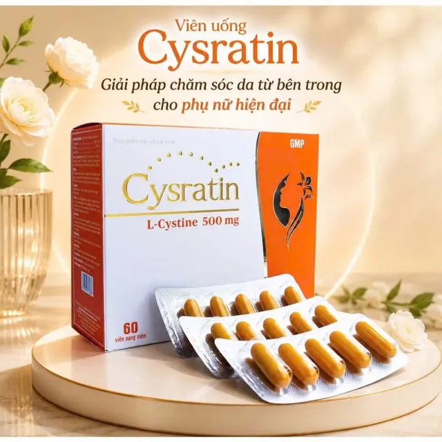 Vi&ecirc;n uống Cysratin L-Cystine 500mg
