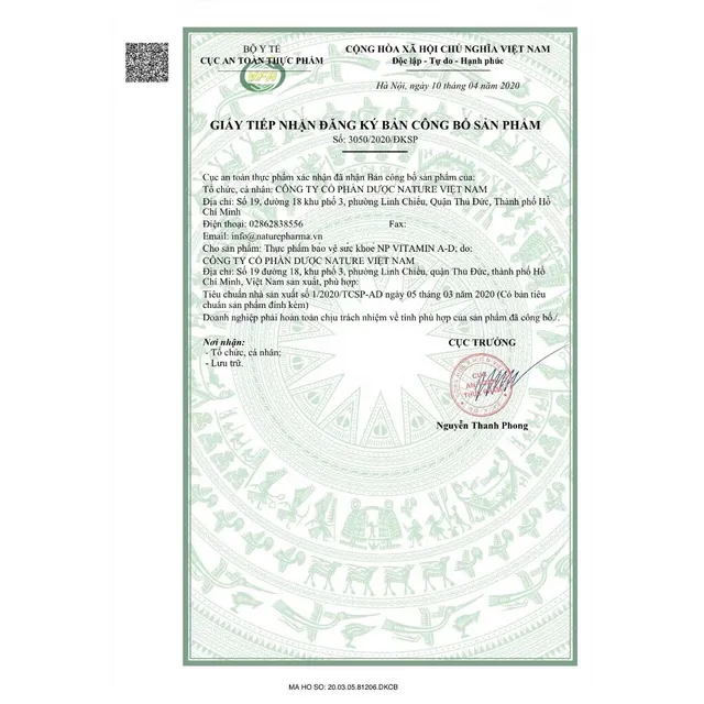 Vi&ecirc;n uống NP Vitamin A-D Nature Pharma