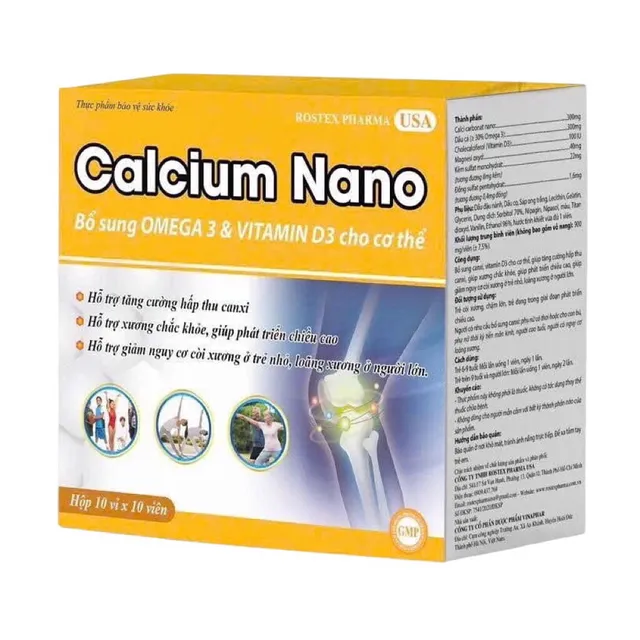 Vi&ecirc;n uống Calcium Nano Rostex