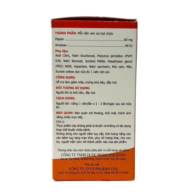 Vi&ecirc;n sủi ti&ecirc;u ho&aacute; PEPTIFIZ