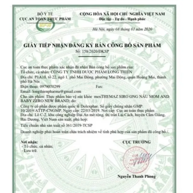 Th&agrave;nh phần tự nhi&ecirc;n trong Siro Ong N&acirc;u