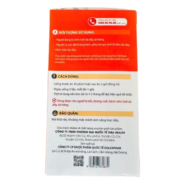 Hỗn dịch dạ d&agrave;y Curmin Nano B&igrave;nh Vị Gel Zero T&acirc;m Dược