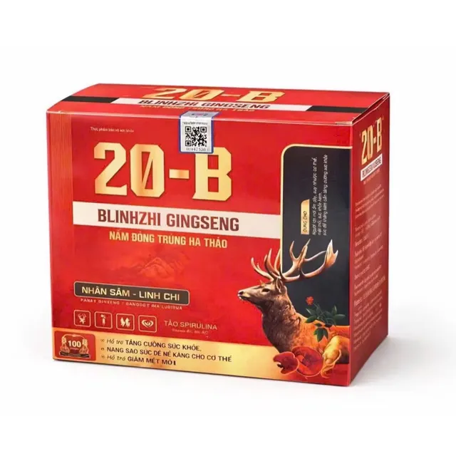 Vi&ecirc;n uống 20-B Blinhzhi Gingseng Nấm Đ&ocirc;ng Tr&ugrave;ng Hạ Thảo