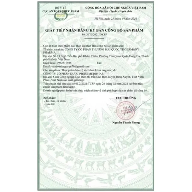 Vi&ecirc;n uống Liver Arginin
