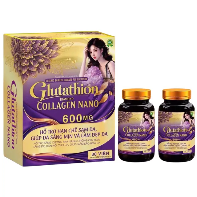 Vi&ecirc;n uống trắng da Glutathion Diamond Collagen Nano 600mg