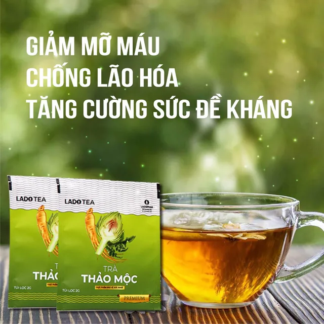 Tr&agrave; Thảo Mộc Premium Ladophar - Bổ gan