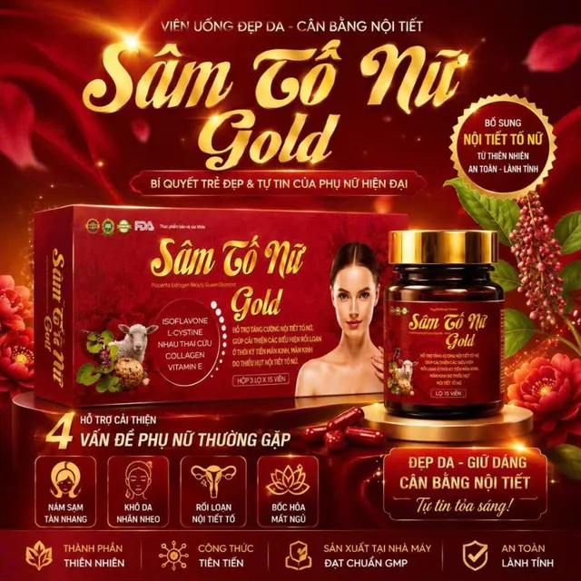 Vi&ecirc;n uống S&acirc;m Tố Nữ Placentra Estrogen Beauty Queen Diamond Gold