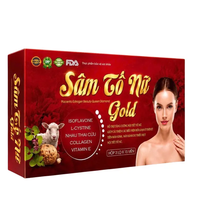 Vi&ecirc;n uống S&acirc;m Tố Nữ Placentra Estrogen Beauty Queen Diamond Gold