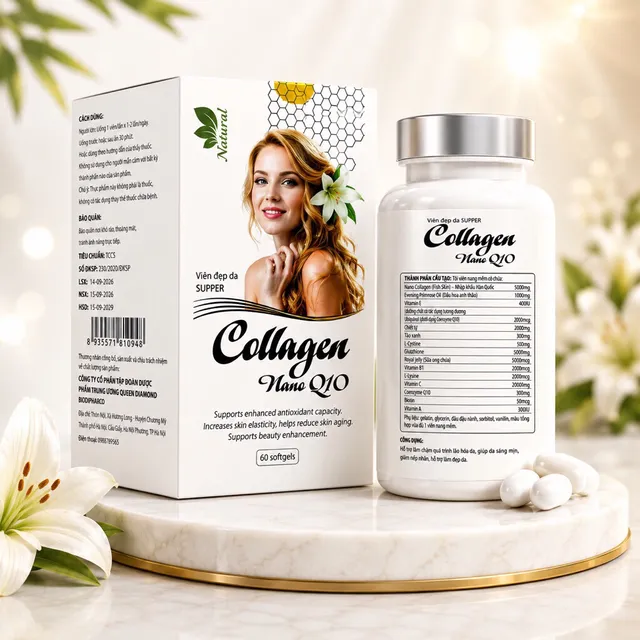 Vi&ecirc;n đẹp da SUPPER Collagen Nano Q10