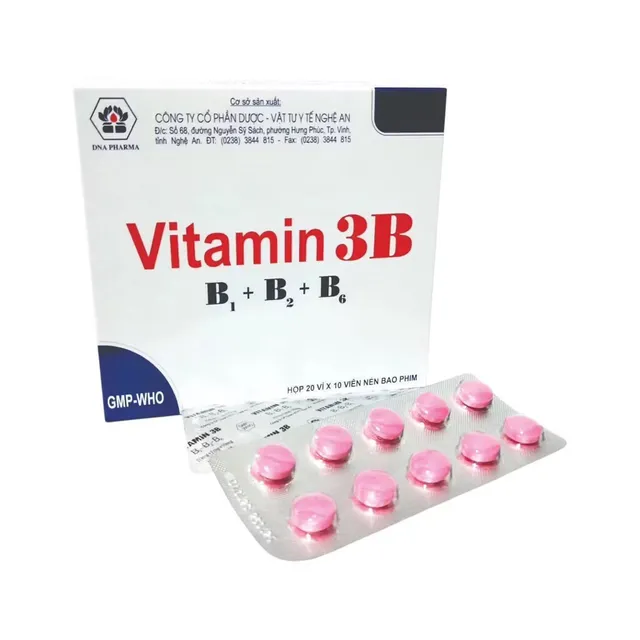 Vi&ecirc;n uống Vitamin 3B B1 + B2 + B6