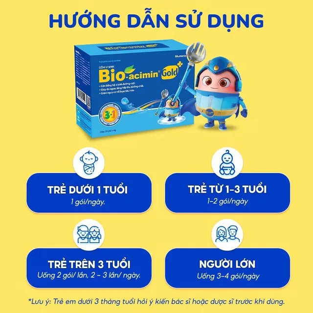 Cốm vi sinh Bio-acimin Gold+