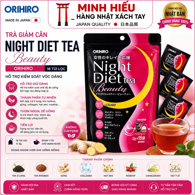 Tr&agrave; giảm c&acirc;n Orihiro Night Diet Tea