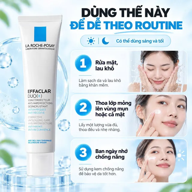 La Roche-Posay Effaclar Duo+ mang lại l&agrave;n da khỏe mạnh