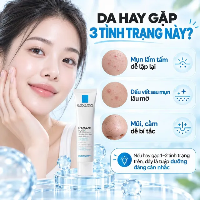 La Roche-Posay Effaclar Duo+ 40ml d&ugrave;ng h&agrave;ng ng&agrave;y gi&uacute;p đẹp da