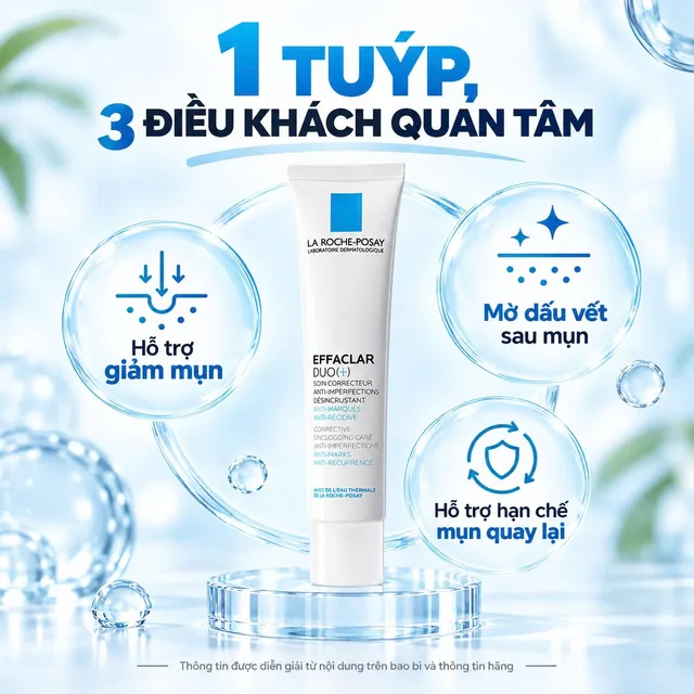 Chai La Roche-Posay Effaclar Duo+ 40ml với thiết kế sang trọng