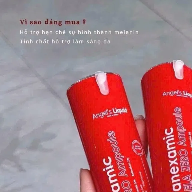 Serum Angel tranexamic mela đỏ 30ml sử dụng hiệu quả