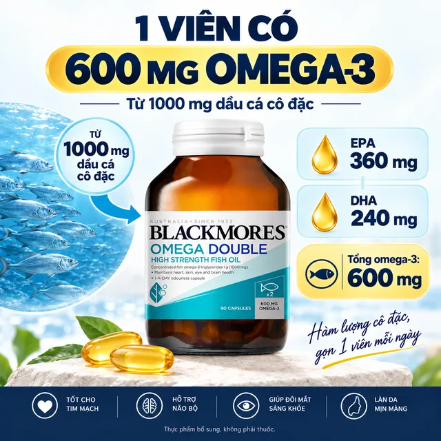 Dầu c&aacute; Blackmores double strength