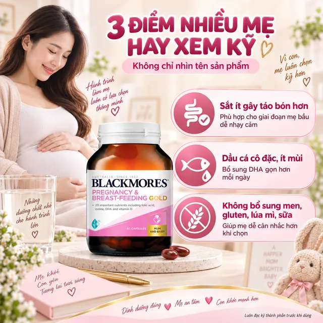 Blackmores Pregnancy & Breast-Feeding Gold hộp 60 vi&ecirc;n