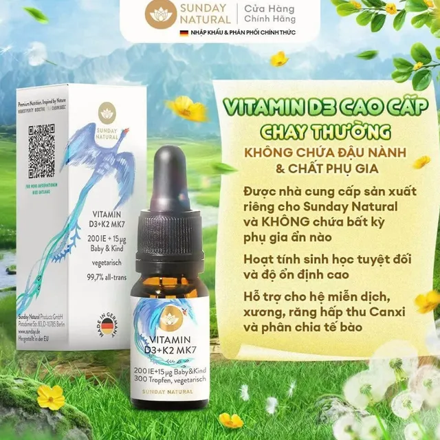 Vitamin D3K2 MK7 Sunday Natural