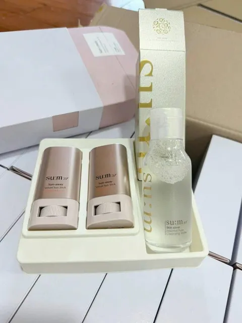 Set chống nắng Su:m 37 Sun-away Velvet Sun Stick