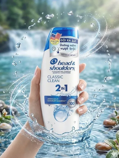 Dầu gội & xả Head & Shoulders 2In1 Classic Clean Anti-Dandruff