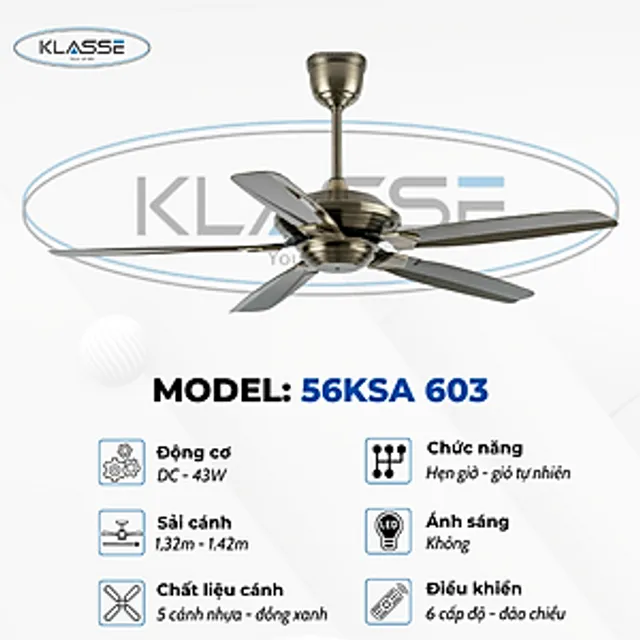 Thiết kế Quạt trần Klasse 56KSA 603