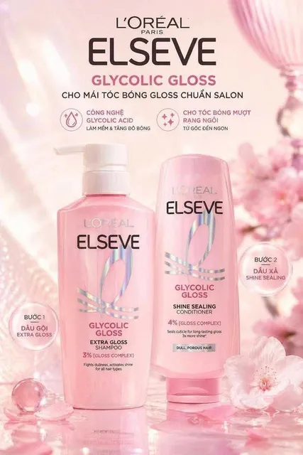 Dầu gội v&agrave; xả b&oacute;ng t&oacute;c L'Oreal