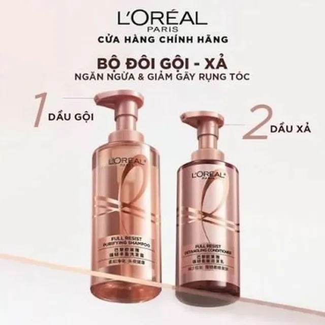 Cặp dầu gội + xả L'Oreal